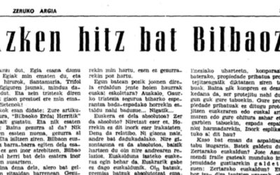 Zororik nagoelako naiz euskalduna