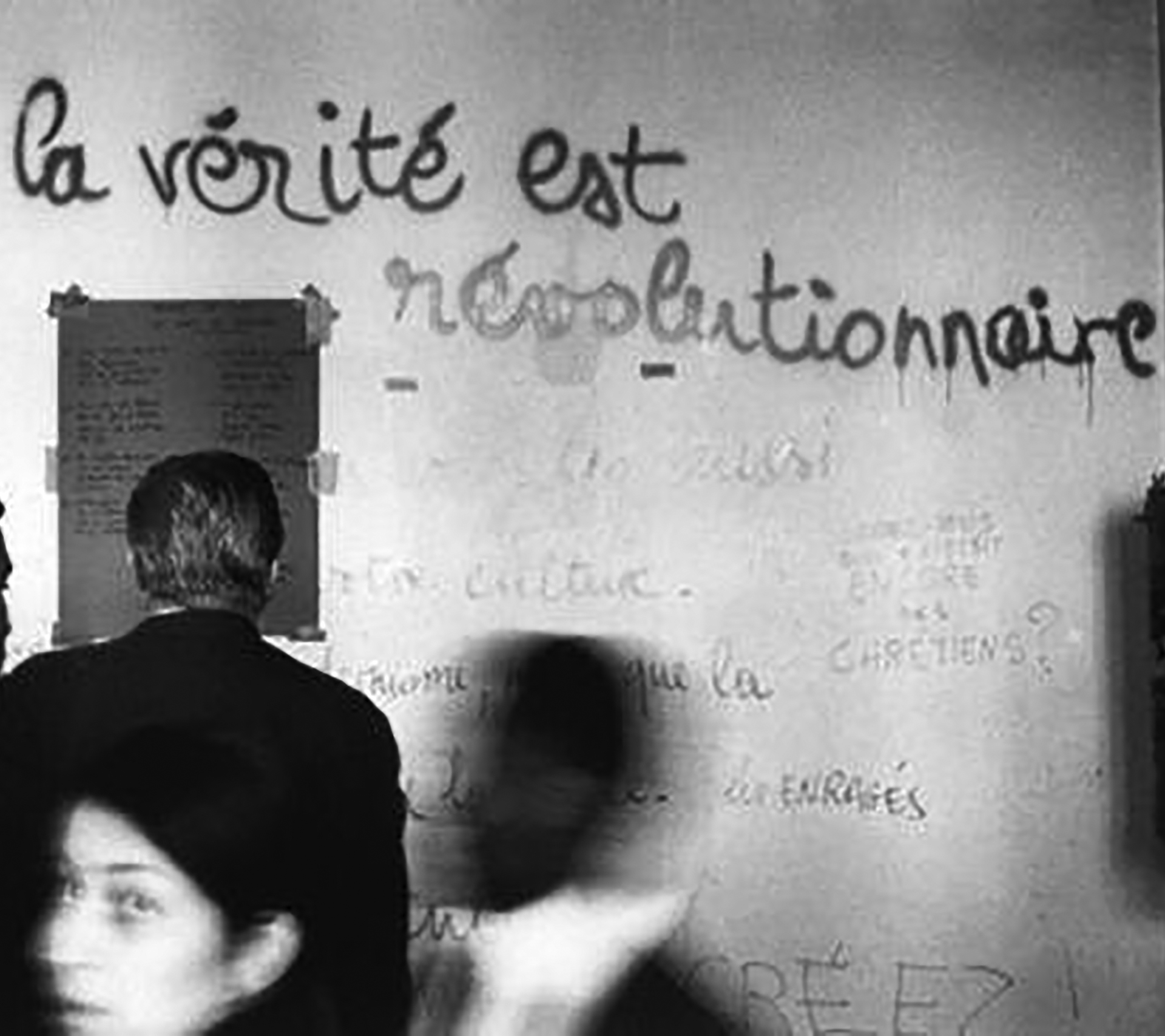 Soilik egia da iraultzailea, pintada Sorbonan 1968ko maiatzean