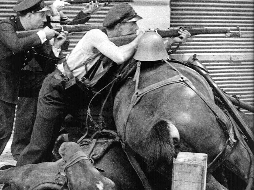 Anarkistak Bartzelonaren defentsan Gerra Zibilean