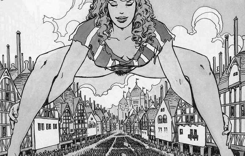 Gulliverianaren hankartetik pasaatzen desfilea