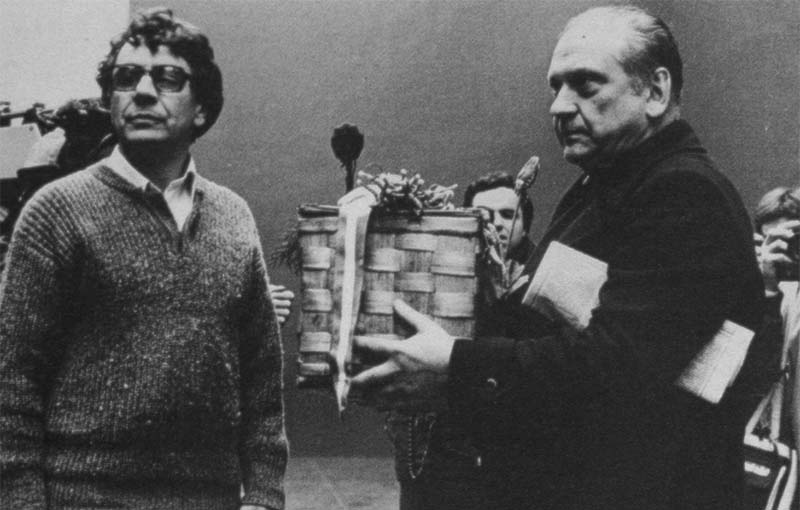 Santi Brouard eta Peixoto Mikel Goikoetxea Txapelaren omenaldian 1984ko urtarrilean