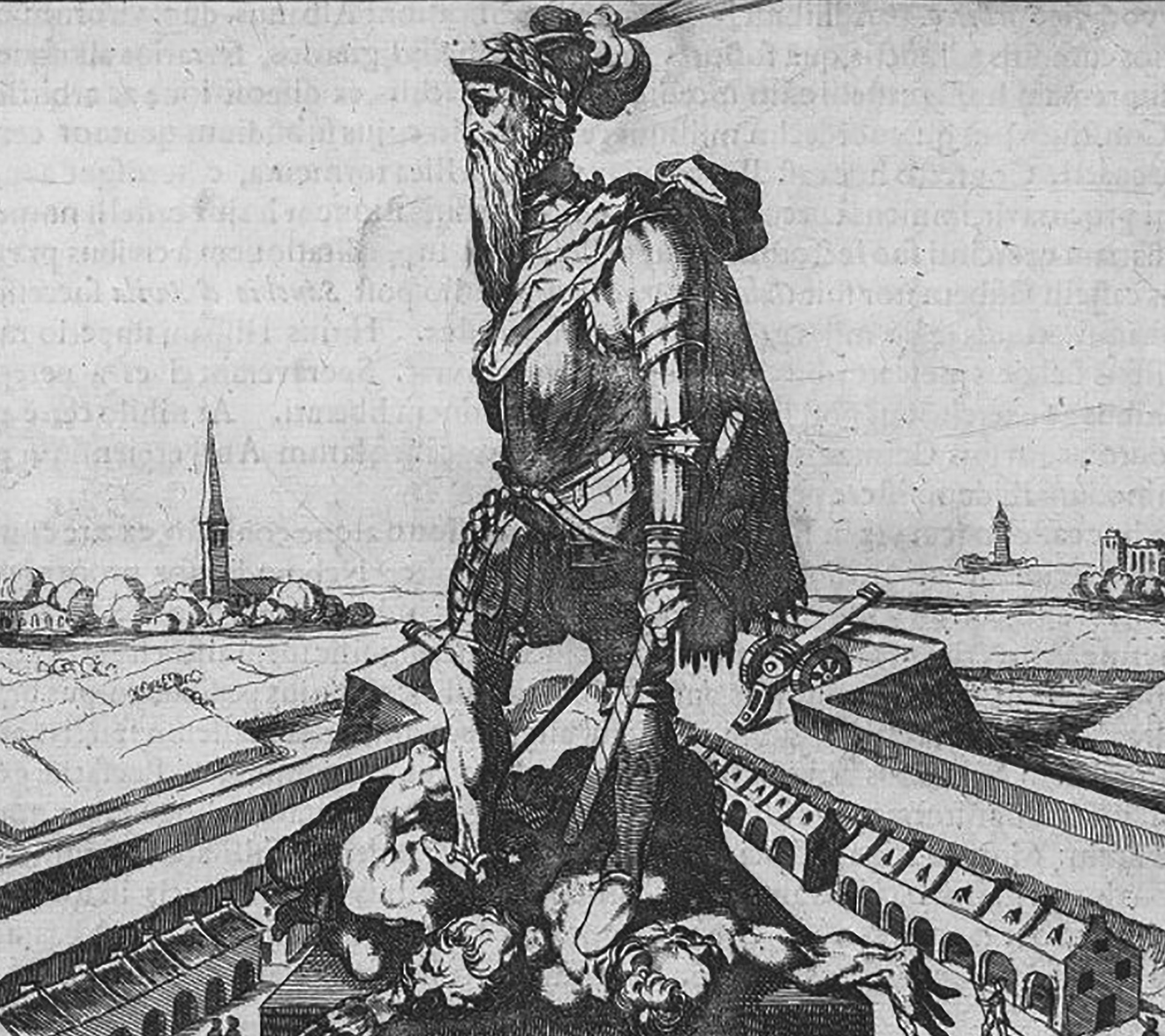 Albako dukearen karikatura Flandes sarraskitu ostean-Egile ezezaguna-1573 urte ingurua