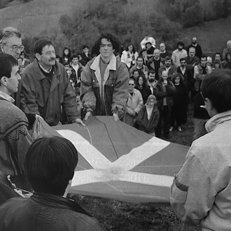 Josu Muguruzaren errautsen haizatzea Amaiurren