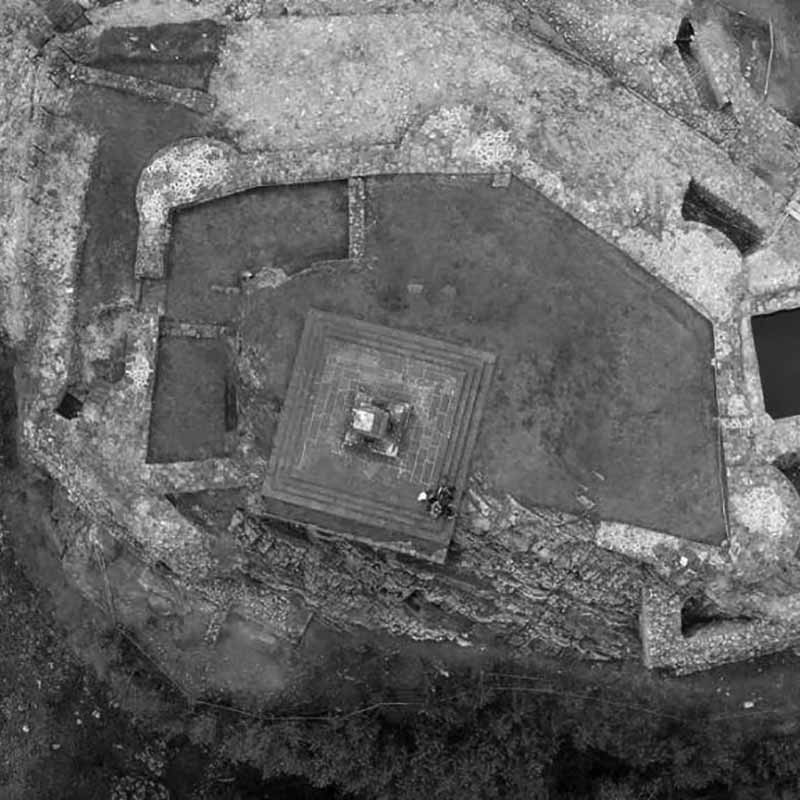 Amaiurko indusketen airezko argazkia